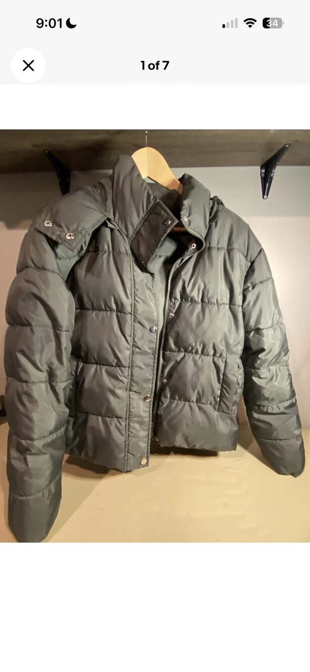 Sebby Collection Women's Quilted Puffer Jacket with Removable Hood